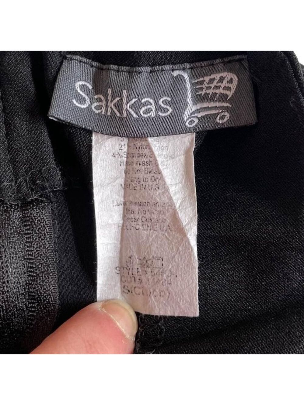 Sakkas Black Stretch Pencil Skirt Size S - Picture 4 of 4
